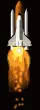 Low pixel GIF of a space shuttle